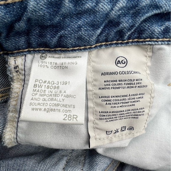 AG Adriano Goldschmied Blue Straight Leg Jeans - Picture 15 of 16